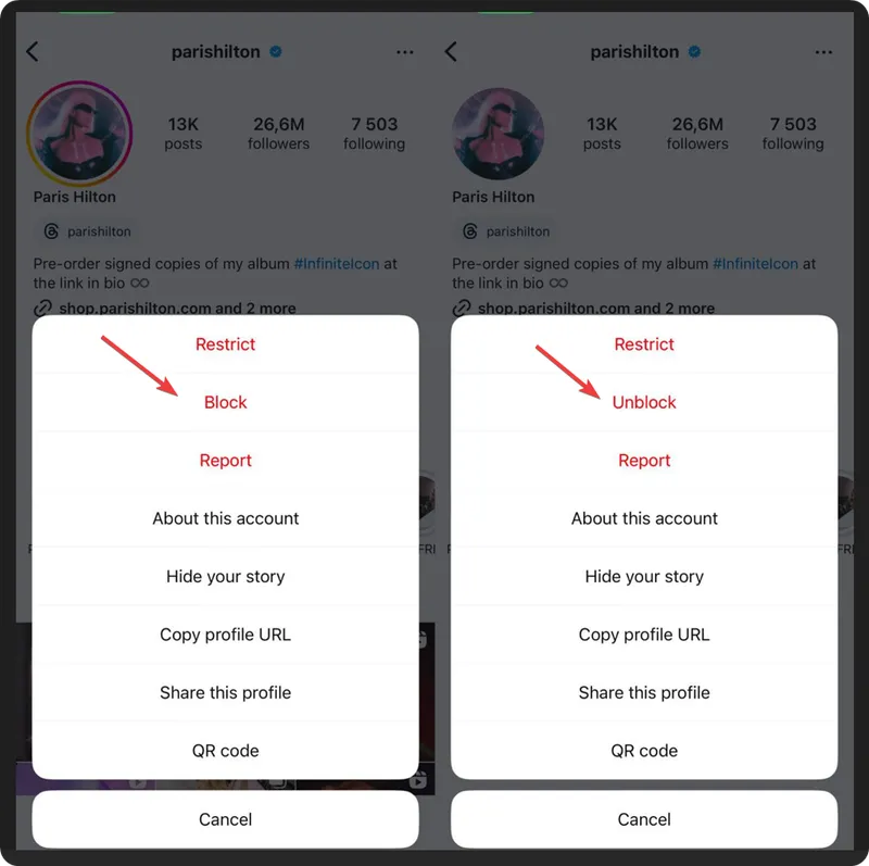 screen guide how to block and unblock someone’s account on Instagram screen guide how to block and unblock someone’s account on Instagram