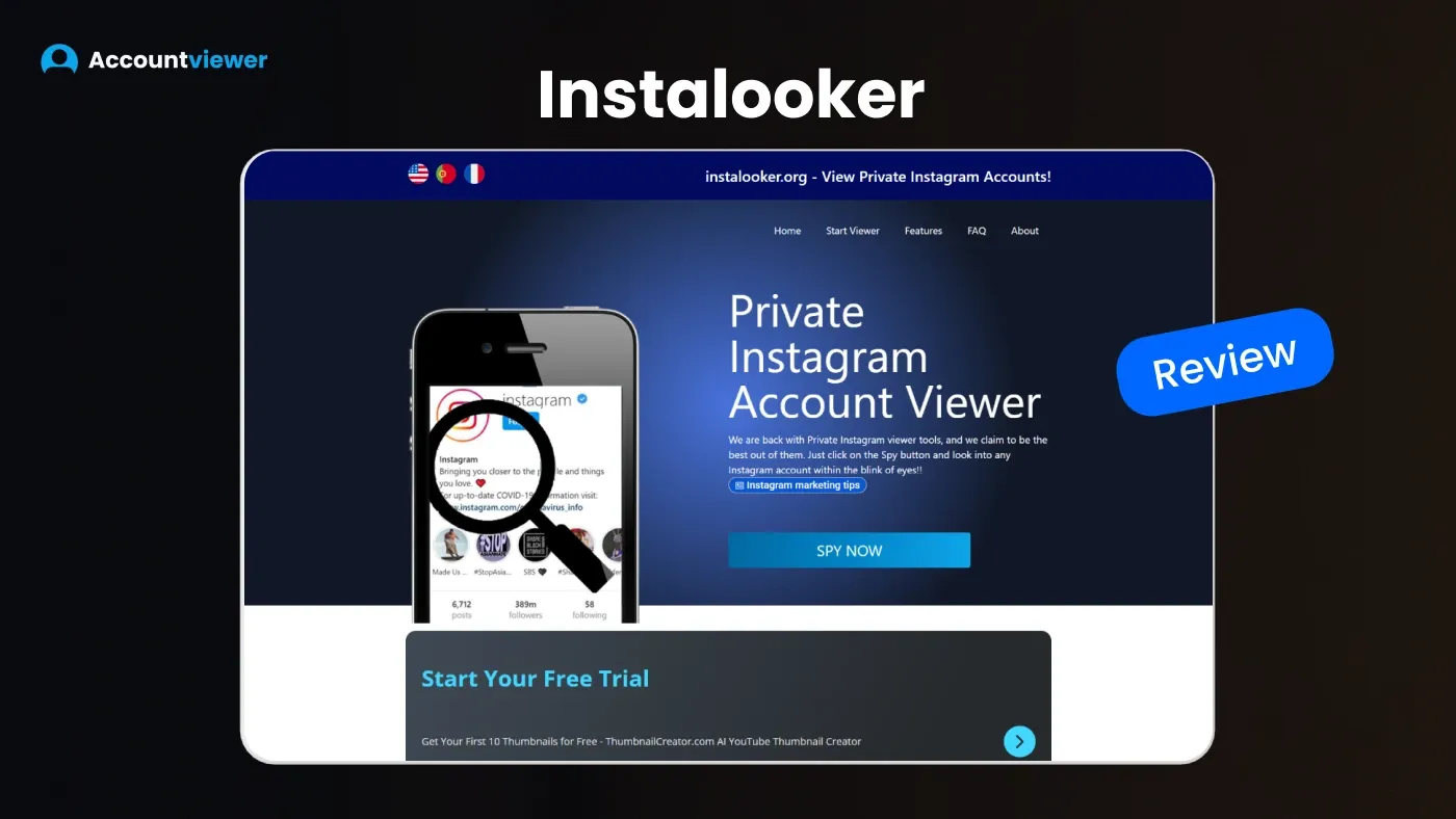 Instalooker review by Accountviewer — Instalooker homepage showing Private Instagram Account Viewer Instalooker review by Accountviewer — Instalooker homepage showing Private Instagram Account Viewer
