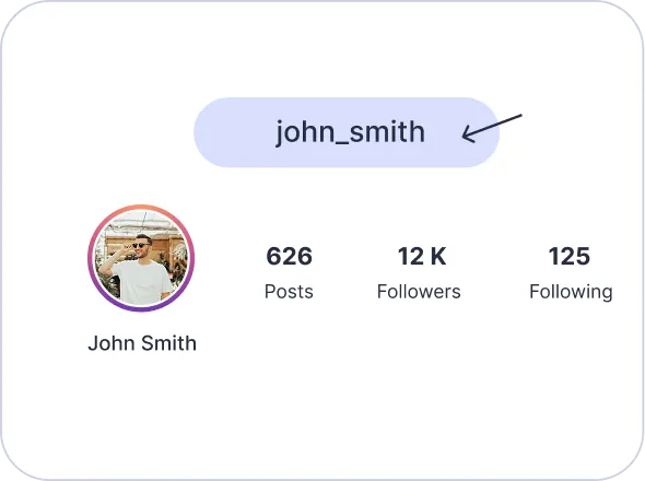 Username to view